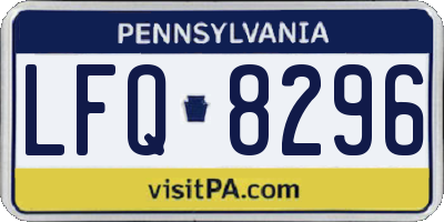 PA license plate LFQ8296