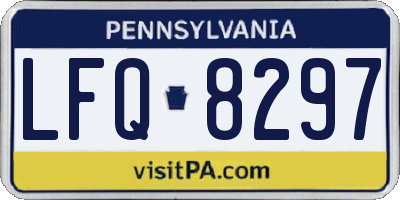 PA license plate LFQ8297