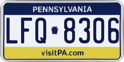 PA license plate LFQ8306