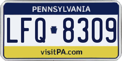 PA license plate LFQ8309