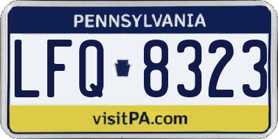 PA license plate LFQ8323