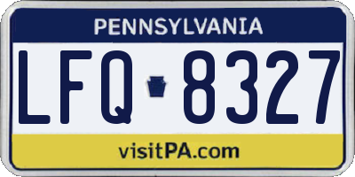 PA license plate LFQ8327