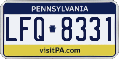 PA license plate LFQ8331