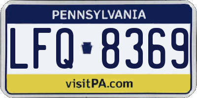 PA license plate LFQ8369