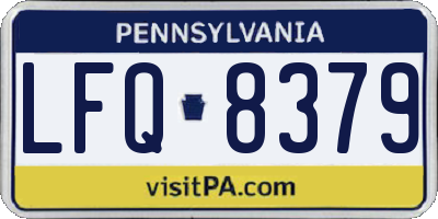 PA license plate LFQ8379