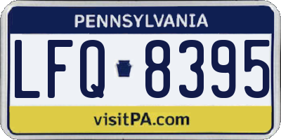PA license plate LFQ8395