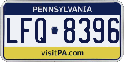 PA license plate LFQ8396
