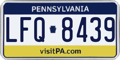 PA license plate LFQ8439
