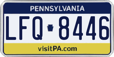 PA license plate LFQ8446