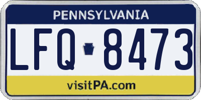 PA license plate LFQ8473