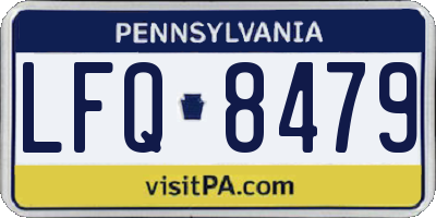 PA license plate LFQ8479