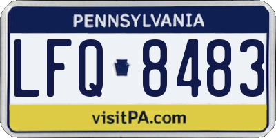 PA license plate LFQ8483