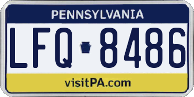 PA license plate LFQ8486