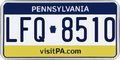 PA license plate LFQ8510