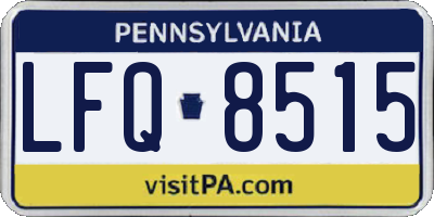 PA license plate LFQ8515