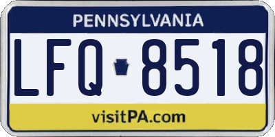 PA license plate LFQ8518