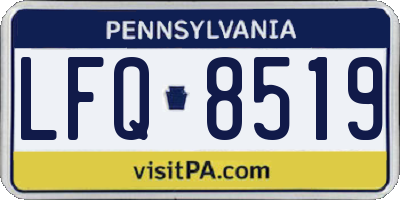 PA license plate LFQ8519