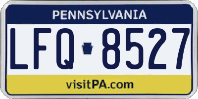 PA license plate LFQ8527