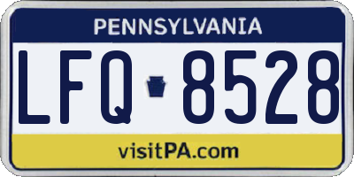 PA license plate LFQ8528