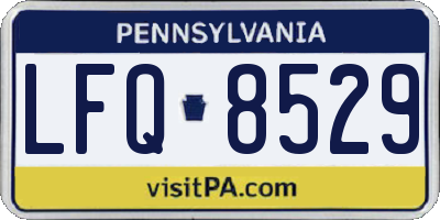 PA license plate LFQ8529