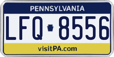 PA license plate LFQ8556