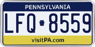 PA license plate LFQ8559