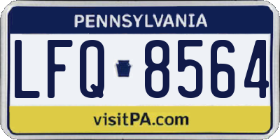 PA license plate LFQ8564