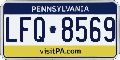 PA license plate LFQ8569