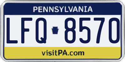PA license plate LFQ8570