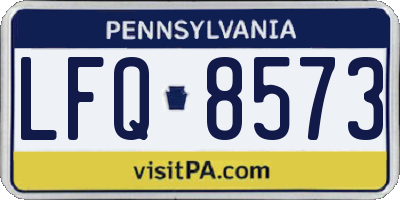 PA license plate LFQ8573