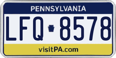 PA license plate LFQ8578