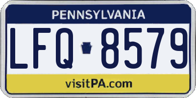 PA license plate LFQ8579