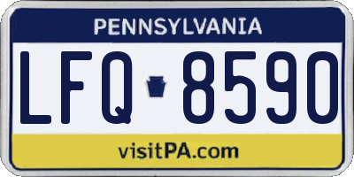 PA license plate LFQ8590