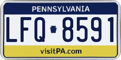 PA license plate LFQ8591