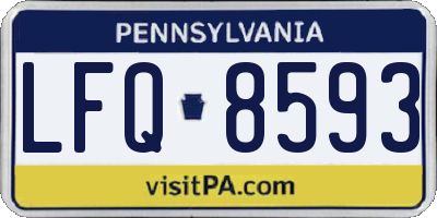 PA license plate LFQ8593