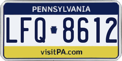 PA license plate LFQ8612