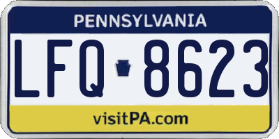 PA license plate LFQ8623
