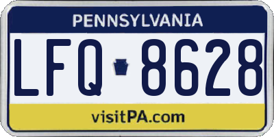 PA license plate LFQ8628