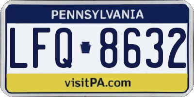 PA license plate LFQ8632