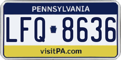 PA license plate LFQ8636