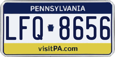 PA license plate LFQ8656