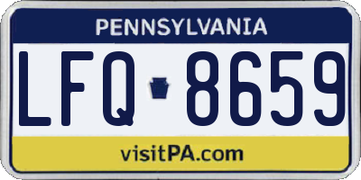 PA license plate LFQ8659