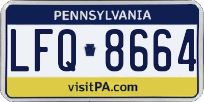 PA license plate LFQ8664