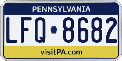 PA license plate LFQ8682