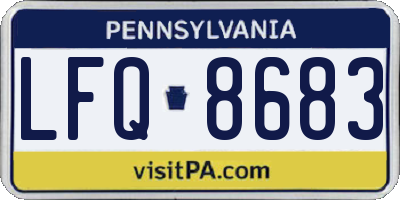 PA license plate LFQ8683