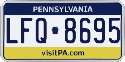 PA license plate LFQ8695