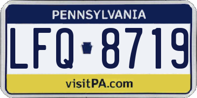 PA license plate LFQ8719