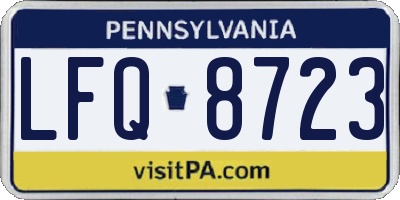 PA license plate LFQ8723