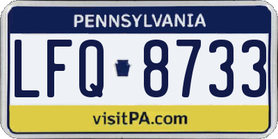 PA license plate LFQ8733