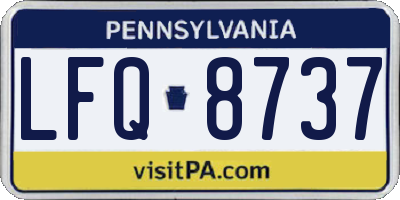 PA license plate LFQ8737